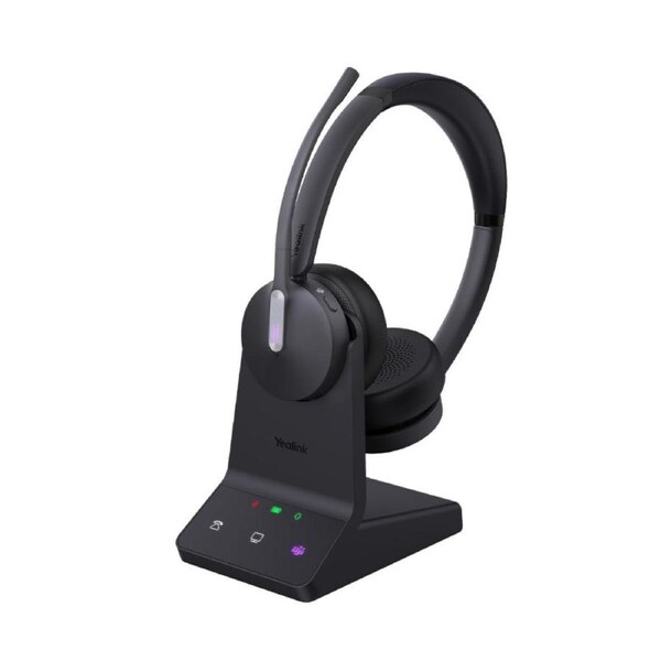 Yealink Bluetooth Dect (Wh64) Ms Stereo Hybrid Headset, Wdd60 Dect Dongle, Charging Stand