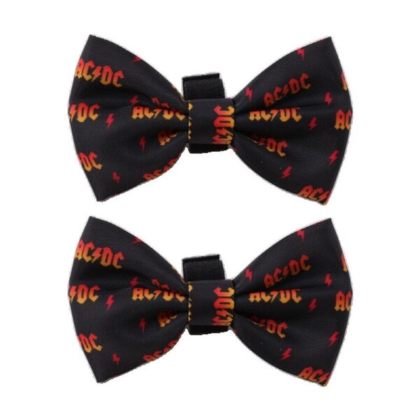 2PK Stubby Club ACDC Pet Dog Bowtie Necktie Ribbon Collar Accessory One Size