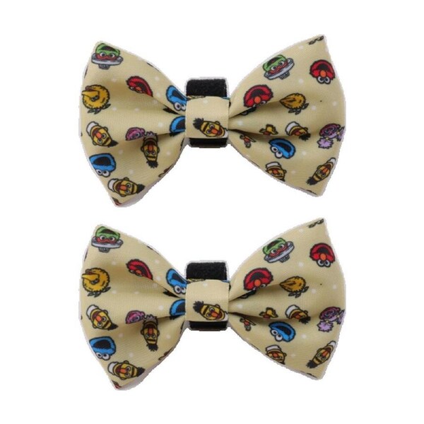2PK Stubby Club Sesame Street Pet Dog Bowtie Necktie Collar Accessory One Size