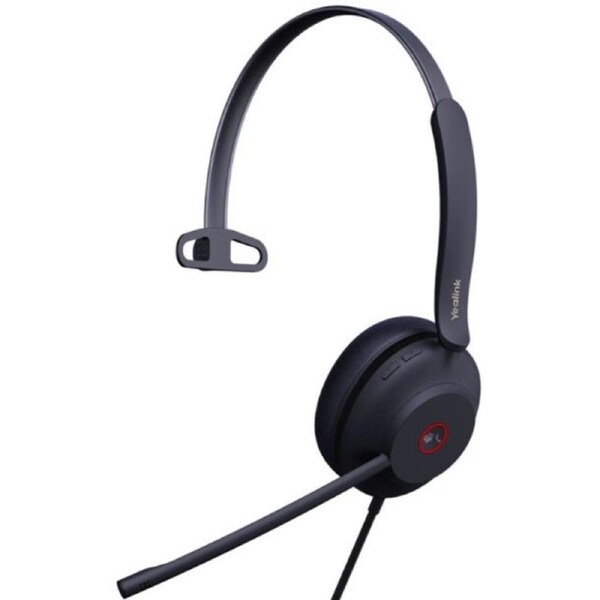 Yealink Wired (Uh35) Ms Mono Headset,noise Cancelling Mic,C/A Adapter