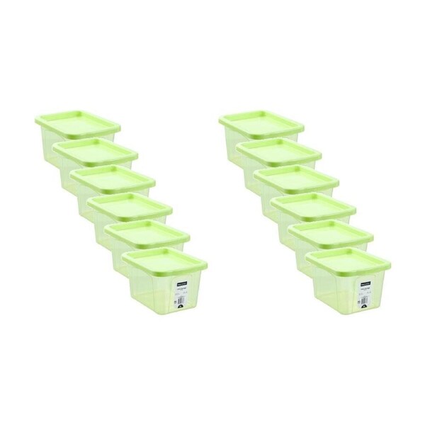 12PK Boxsweden Click Storage Box 9L Secure Lock Lid Home Organisation Assorted