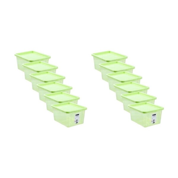 12PK Boxsweden Click Storage Box 20L Secure Lock Lid Home Organisation Assorted
