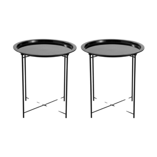 2PK Boxsweden Luno Round Side Table 47x47x50cm Durable Design Assorted