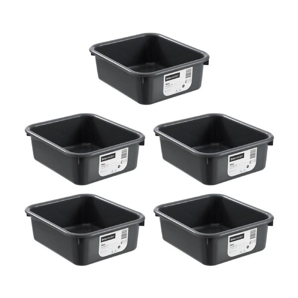 5PK Boxsweden Neo Storage Tub 10L 36x30x12cm Home Organisation Assorted