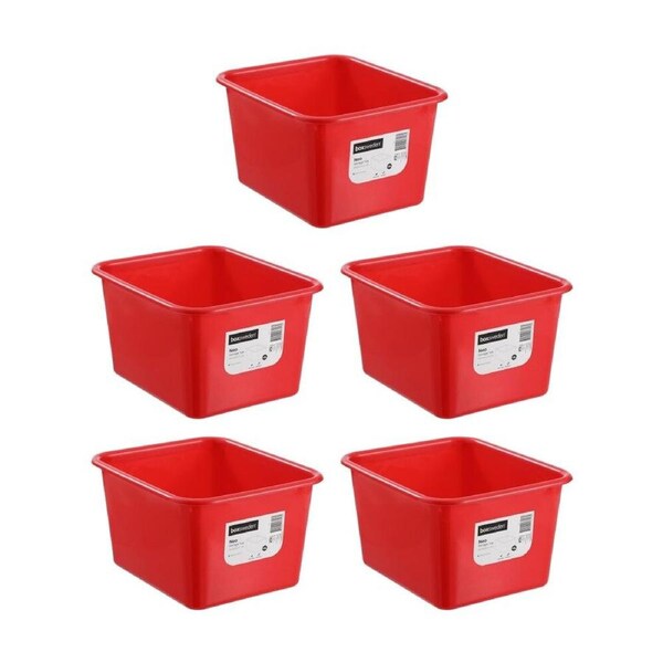 5PK Boxsweden Neo Storage Tub 15L 36x30x21cm Home Organisation Assorted