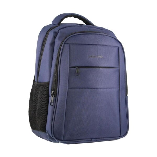 Pierre Cardin Laptop Backpack w/ Pocket USB Port Navy 26L