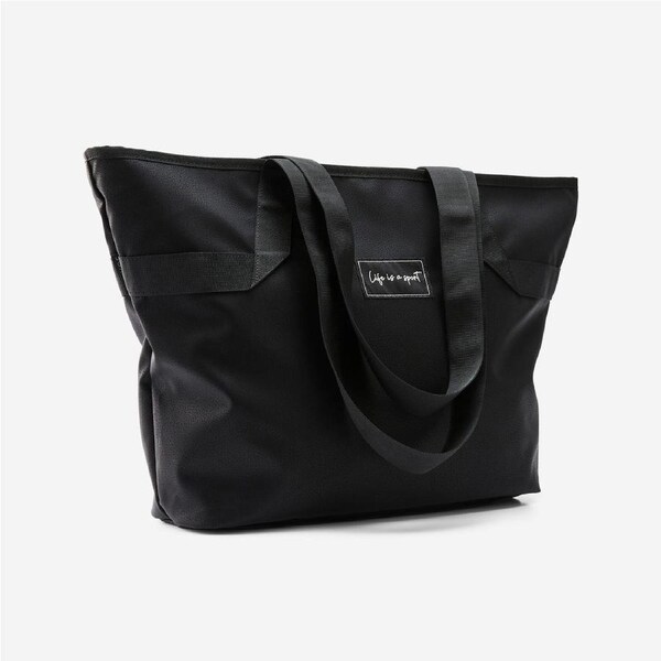 Domyos 25 L Leather Look Sport Tote Bag Black