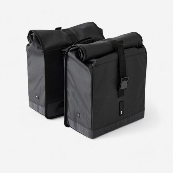 Decathlon 20 L Bike Double Pannier Bag 500 Black