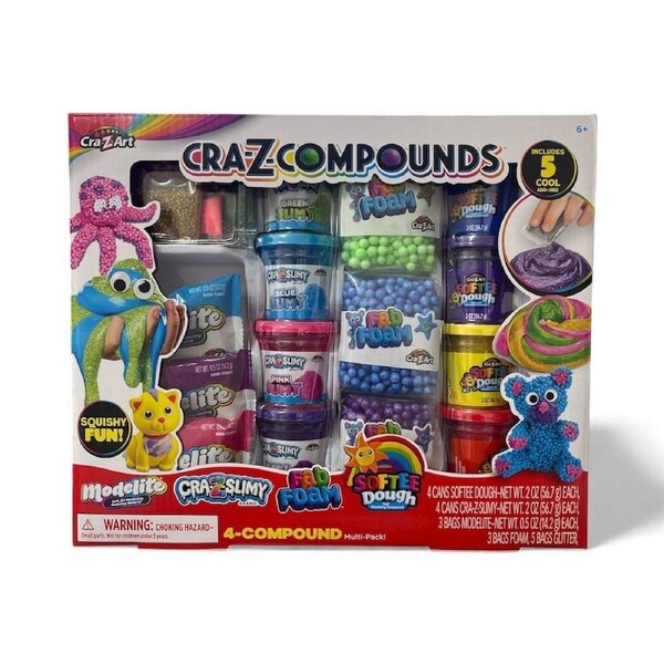Cra-Z-Art Compounds Squishy Sensations 4-Compound Slime Multi Pack