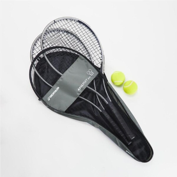 Decathlon Duo Adult Essential Tennis Set 2 Rackets + 2 Balls + 1 Bag
