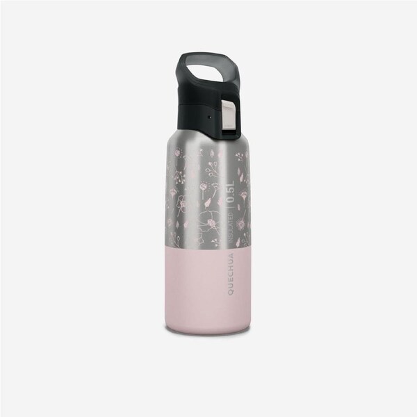 Quechua Hiking Insulated Stainless Steel Flask Mh500 0.5L Pink