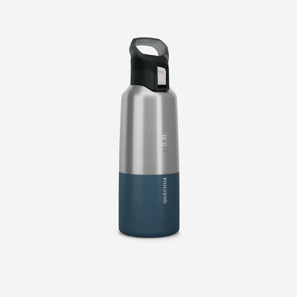 Quechua Insulated Stainless Steel Hiking Flask Mh500 0.8L Blue