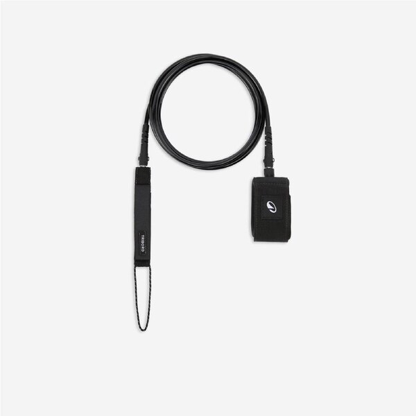 Decathlon Longboard Leash 9’ 500 7 Mm Diameter Black