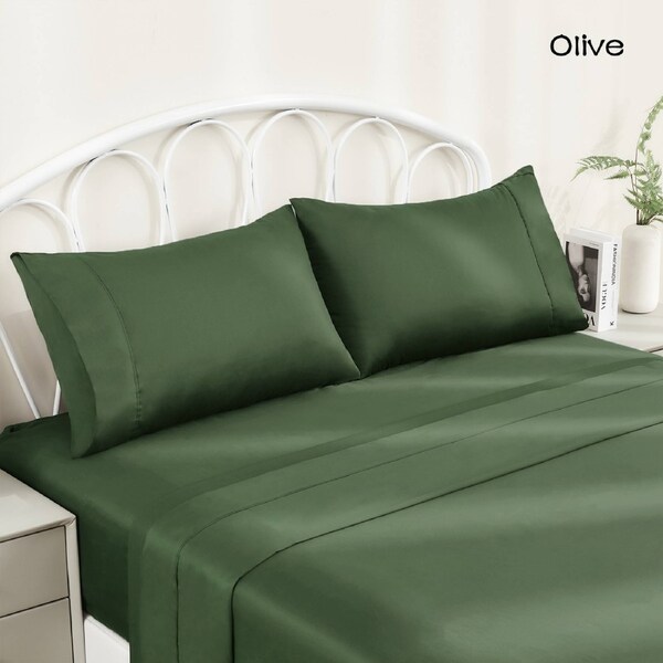LINENOVA 100% Cotton Sheet Set Deep Fitted Flat Pillowcases Ultra Soft,Comfort,Anti-allergic King / Charcoal