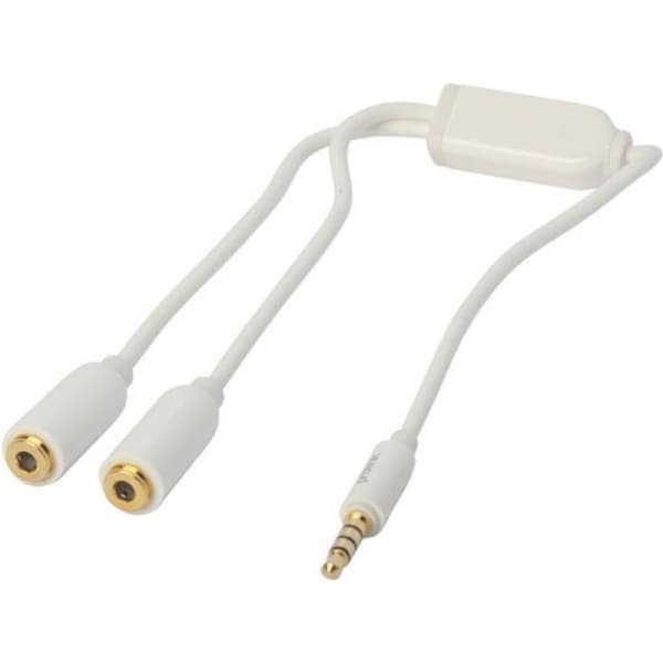 Prolink Twin Lead 3.5mm Quad Socket 0.2m Splitter MP155 AD9052 Audio Cable