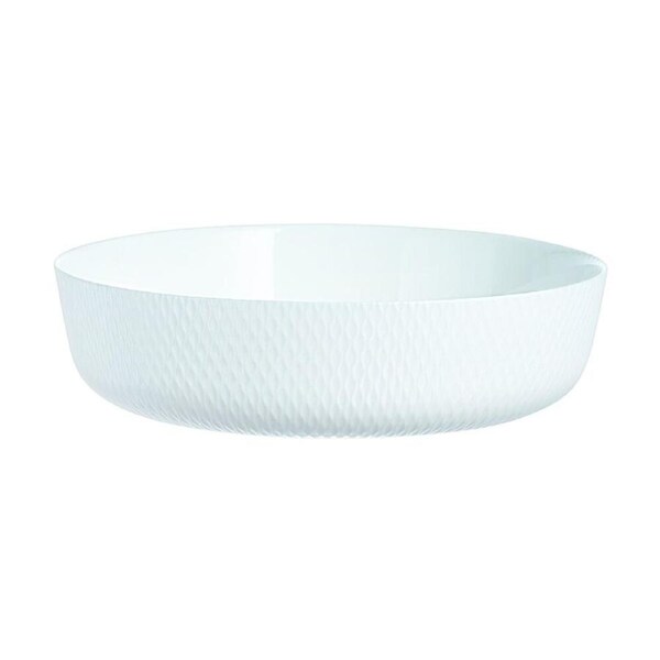Luminarc Smart Wavy Round Baking Dish 26x7cm Bakeware Opal Glass White