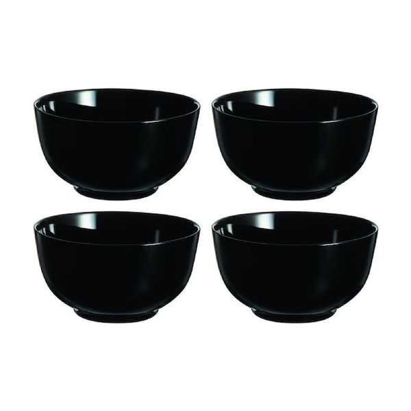 4pc Luminarc Diwali Cereal Bowl 15x8cm Serveware Opal Glass Black