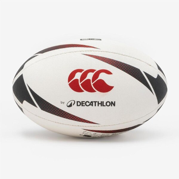 Decathlon - Canterbury Size 4 Rugby Training Ball Black & Red