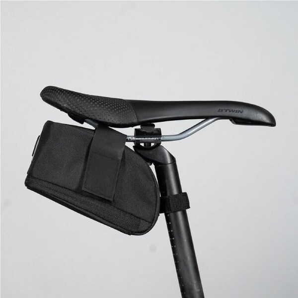 Rockrider 1L Saddle Bag Easy L Black