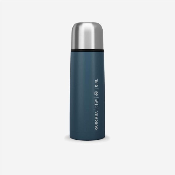 Quechua Stainless Steel Insulated Hiking Bottle 0.4 L Blue