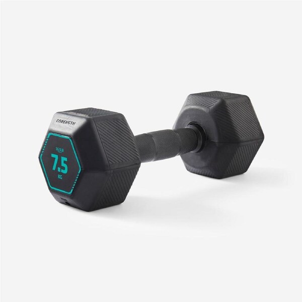 Corength Weight Training Crosstraining Hex Dumbbell 7.5 Kg Black