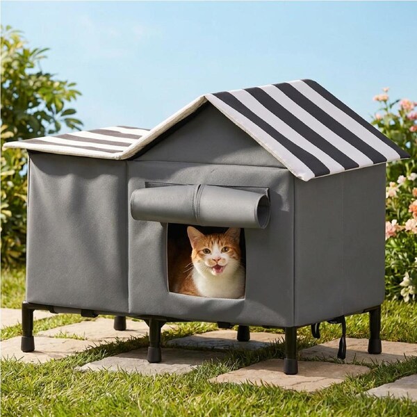 Advwin 2in1 Pet House Shelter Elevated Warm Pet Bed