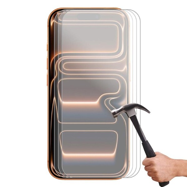 3pcs 9H Tempered Glass Screen Protector Guard for Apple iPhone 17 PRO Front Bulk