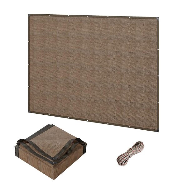 Advwin Shade Cloth, Mesh Sunshade Sail 4*6m, Breathable Sun Shade Canopy, 90% UV Blockage, Brown