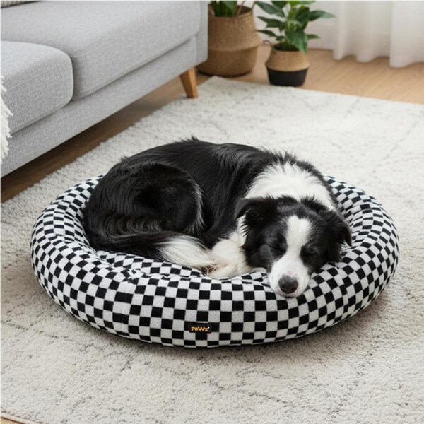 Pawz Circular Plush Dog Bed Calming Pet Plush Bed Soft Cosy Bed Washable XL Size