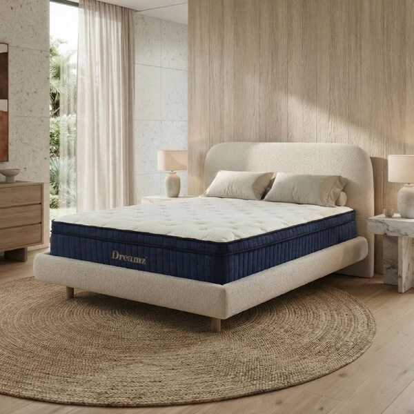 34cm DreamZ Double Mattress Pocket Spring Gel Memory Foam 7-Zone Medium Firm