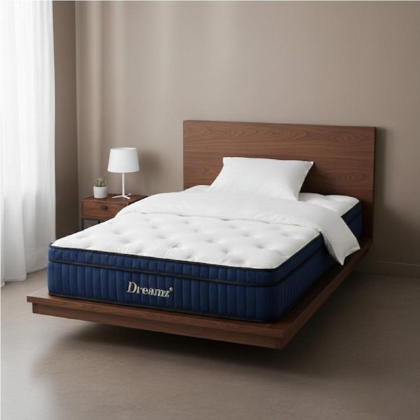 34cm DreamZ Single Mattress Pocket Spring Gel Memory Foam 7-Zone Medium Firm