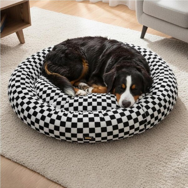 Pawz Circular Plush Dog Bed Calming Pet Plush Bed Soft Cosy Bed Washable XXXL
