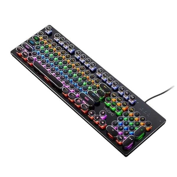 Caller Mechanical Keyboard - 104 Keys, Green Axis, Backlit, Wired USB, Black [Green Axis]
