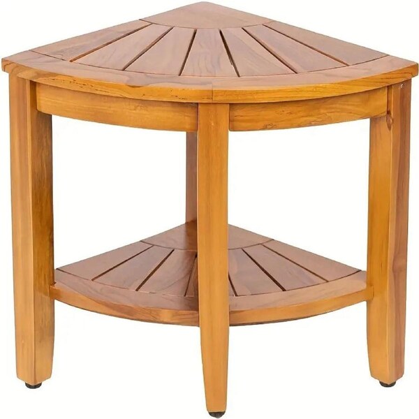 2 tiers Corner Partition Side Table Stool
