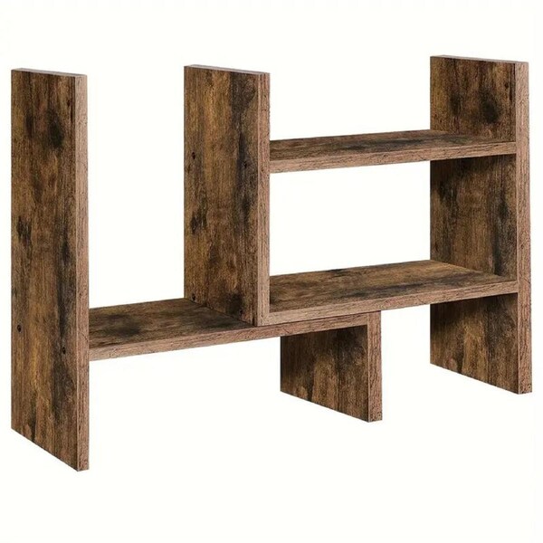 Desktop Storage Rack Bookshelf - Brown