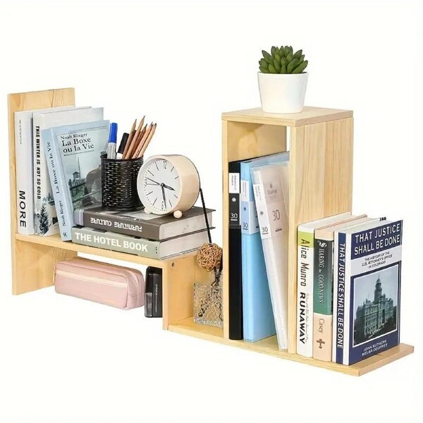 Rustic Wooden Multi-layer Desktop Storage Rack