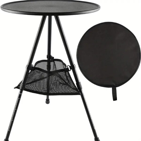 Portable Lightweight Camping Table with Adjustable Height and Durable Bag