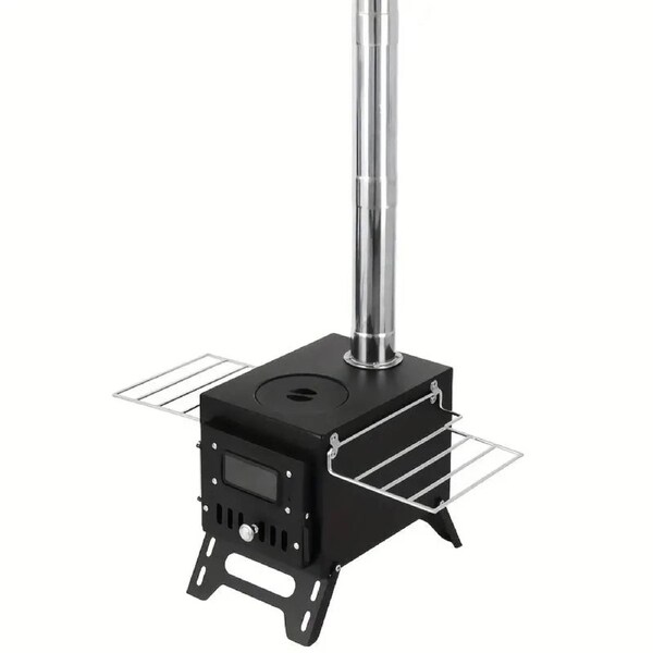 Portable Black Outdoor Stove with Fireplace
