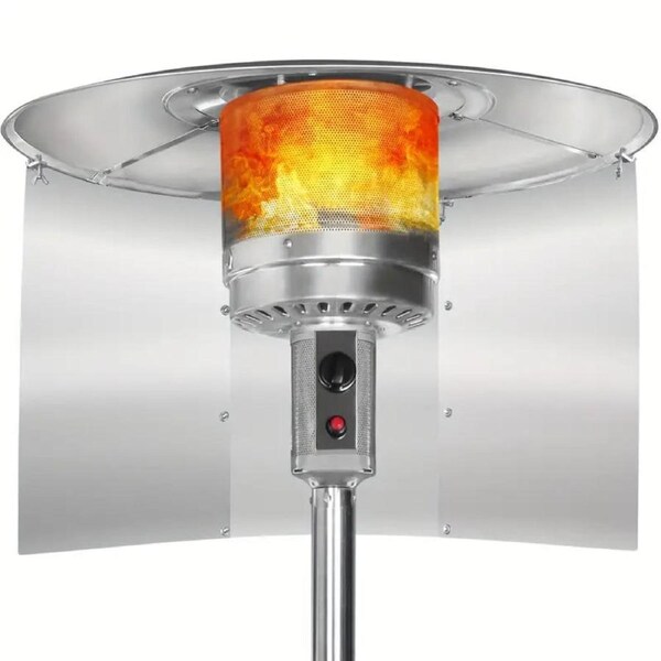 3 Panels Patio Heater Reflector Shield - Enhance Your Outdoor Heating Experience