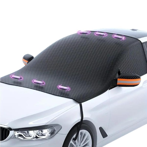 Premium Car Snow Cover - Magnetic Front Windshield Sunshade