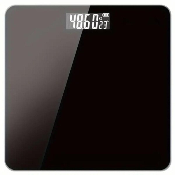 Durable Electronic Body Weight Scale - High Precision, Battery-Powered (Black)