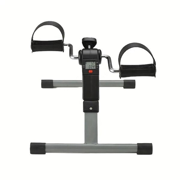 Foldable Mini Fitness Car with Display Screen - Black