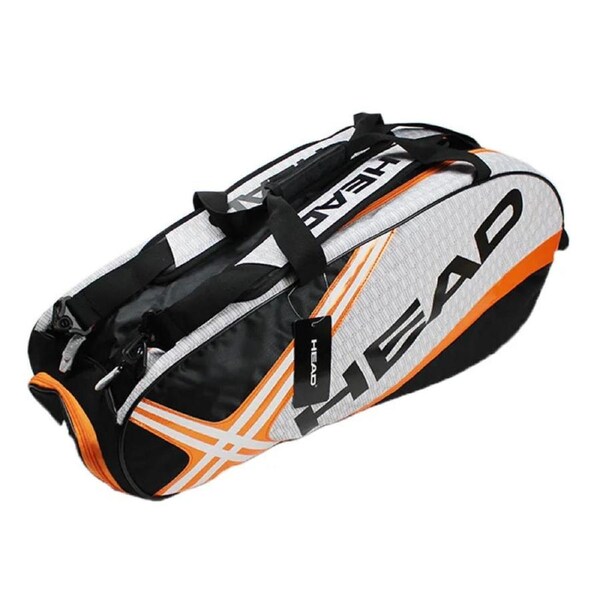 Tennis Rackets Bag Large With Separated Shoes Bag - Orange