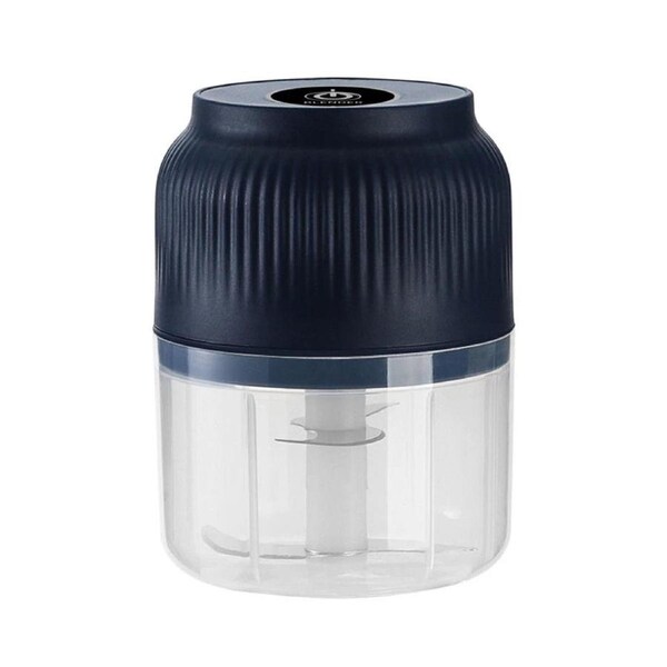Electric Garlic Chopper - Crusher Food Vegetable Mincer Grinder Blender - HIGH POWER - Blue