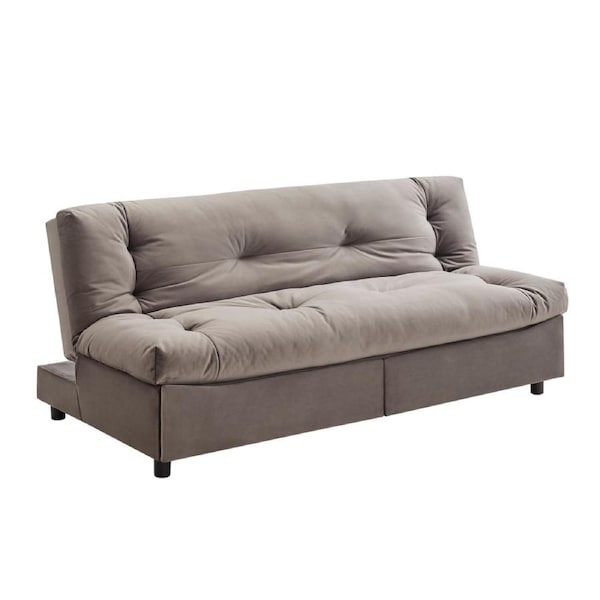 Design Square Eira Modern Fabric 3-Seater Lounge Couch Sofa Bed 2-Drawers Coffee