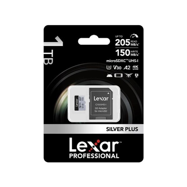 Lexar Professional SILVER PLUS micro SDXC UHS-I Card Capacity: 1TB