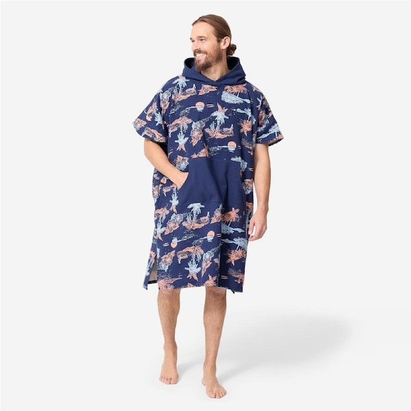 Decathlon Adult Surf Poncho From 150 Cm 500 Stories Blue