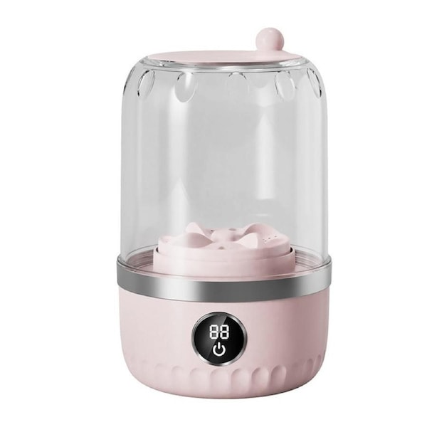 Catzon Portable Washing Machine 1L Mini Laundry for Travel Apartment-Pink