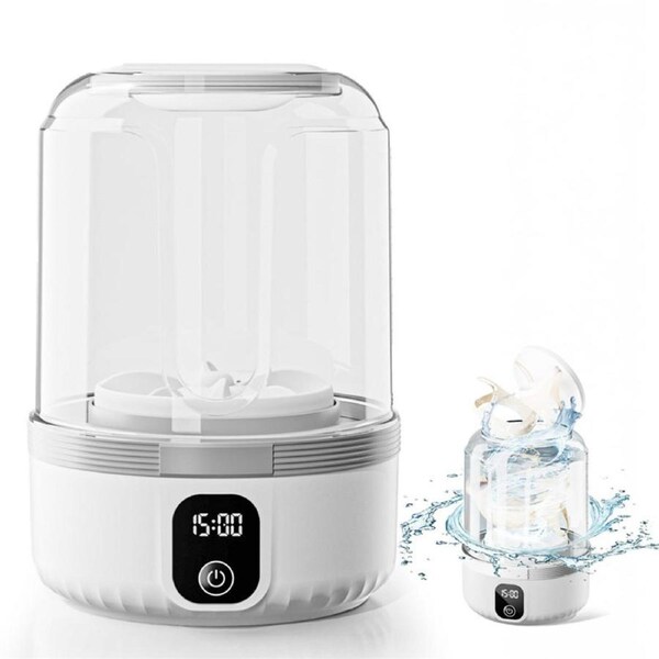 Catzon Portable Washing Machine 1.5L Rechargeable Mini Underwear Washer-White