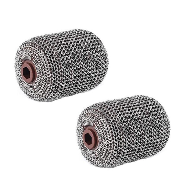 Nevenka 2 Pcs Brush Heads Replacement for Electric Grill Cleaner Bristle Free